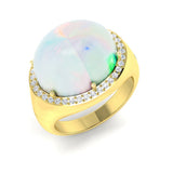 Diamond subsow Opal Ring | 7.5ct | Hallmarked Gold & Platinum
