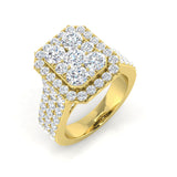 Diamond khoreditch Pave Ring | 2.5ct | Hallmarked Gold & Platinum