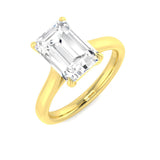 18K Rose Gold Radiant Cut Diamond Solitaire Engagement Ring | Elegant Design