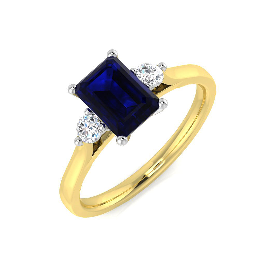 Diamond Highgrove Blue Sapphire Ring | 0.75ct - 4ct