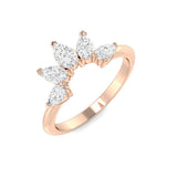 Sparkling Pear Diamond Wishbone Ring | 0.33ct-1.25ct | Hallmarked