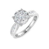 Natural Round Cut Diamond Cluster Ring
