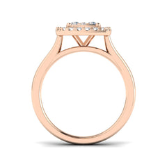 Round Cut Diamond Cluster Engagement Cushion Shape Ring