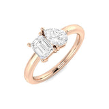 Diamond Fitzrovia 2 Stone Ring | 1ct | Hallmarked Gold & Platinum