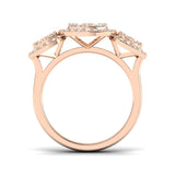 0.50-1.00ct Lab Grown D/VVS Round Cut Diamond Trilogy Ring