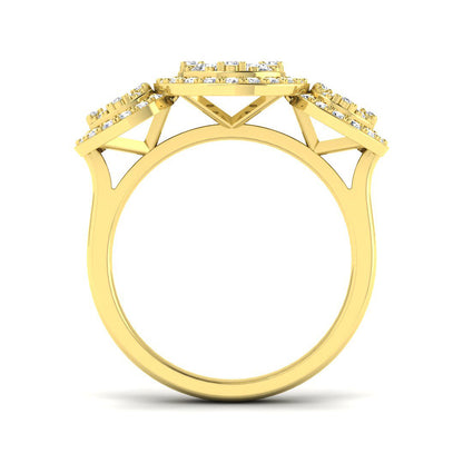 0.50-1.00ct Lab Grown D/VVS Round Cut Diamond Trilogy Ring