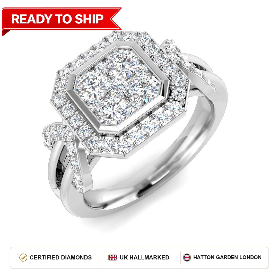 Lab grown diamond earring