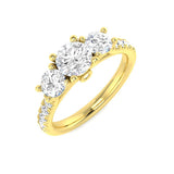 Three-Stone Diamond Engagement Ring | Lab-Grown & Natural Diamonds
