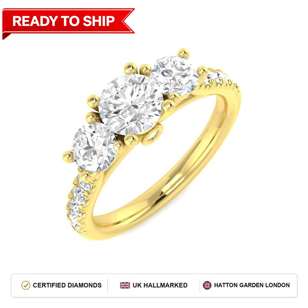 Lab grown diamond earring