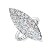 Marquise Shape Diamond Cluster Statement Ring 1.50ct | UK Hallmarked