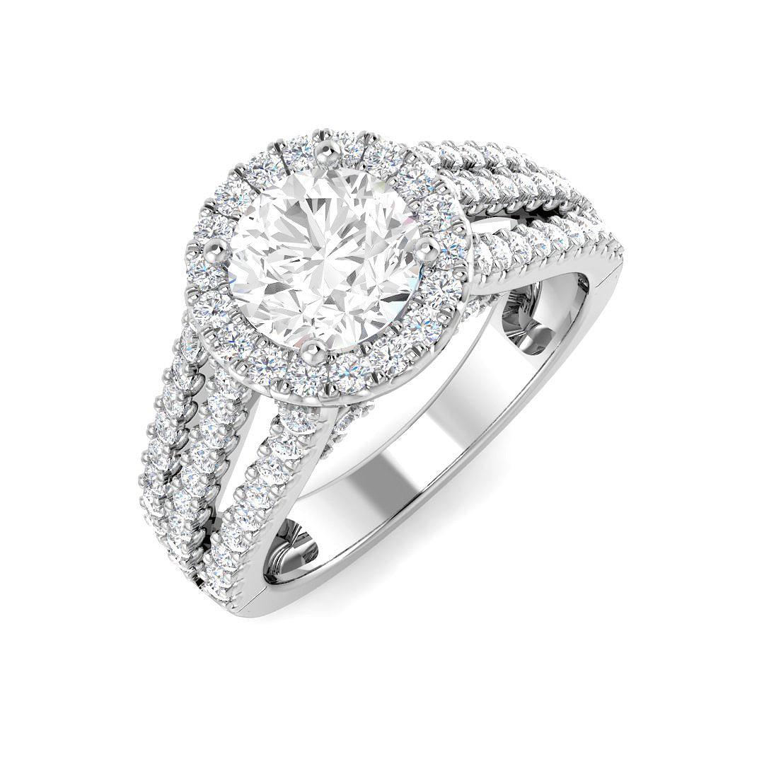 1.84Ct Lab Grown Diamond Ring in 9k White Gold