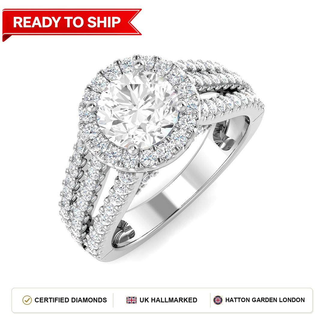 Lab grown diamond earring