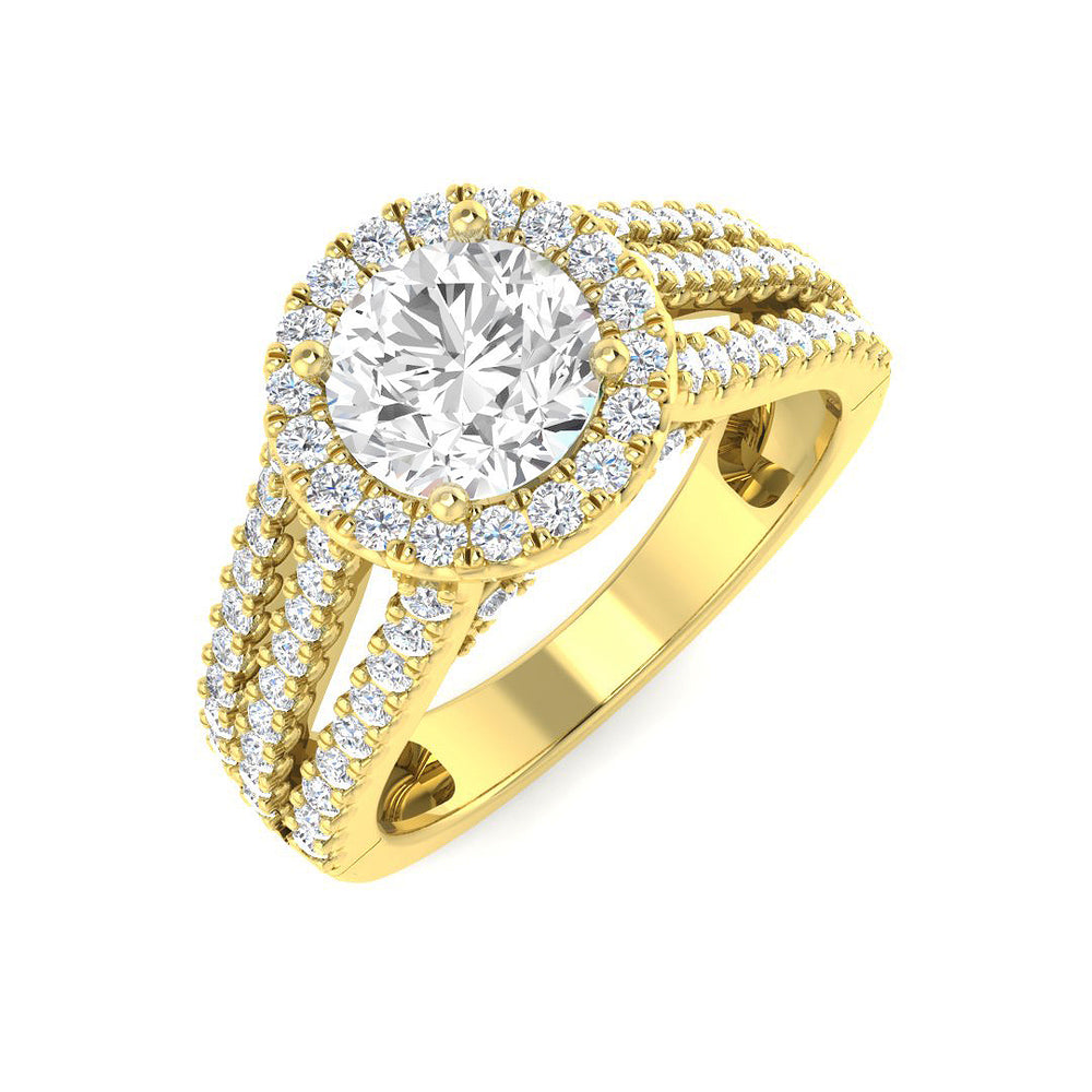 1.84Ct Lab Grown Diamond Ring in 9k Yellow Gold