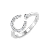 Diamond Carsikse Initials Ring | 0.1ct | Hallmarked Gold & Platinum