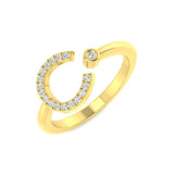 Diamond Carsikse Initials Ring | 0.1ct | Hallmarked Gold & Platinum