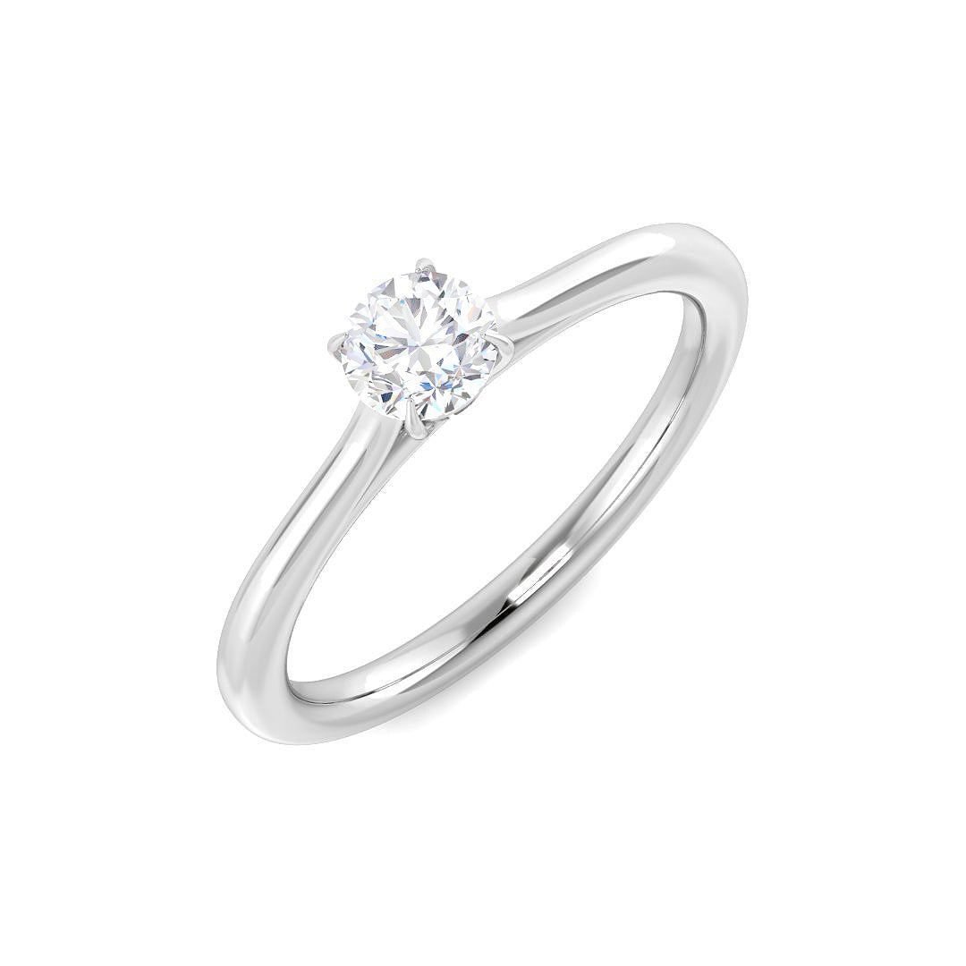 0.30 Ct D-E/VS Lab Grown Diamond Solitaire Ring 9k White Gold Ready To Ship