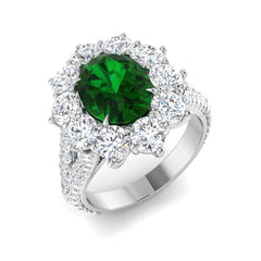 4.90Carat D-E/VS Lab Grown Diamond Fancy Wedding Ring 950 Platinum Ready To Ship