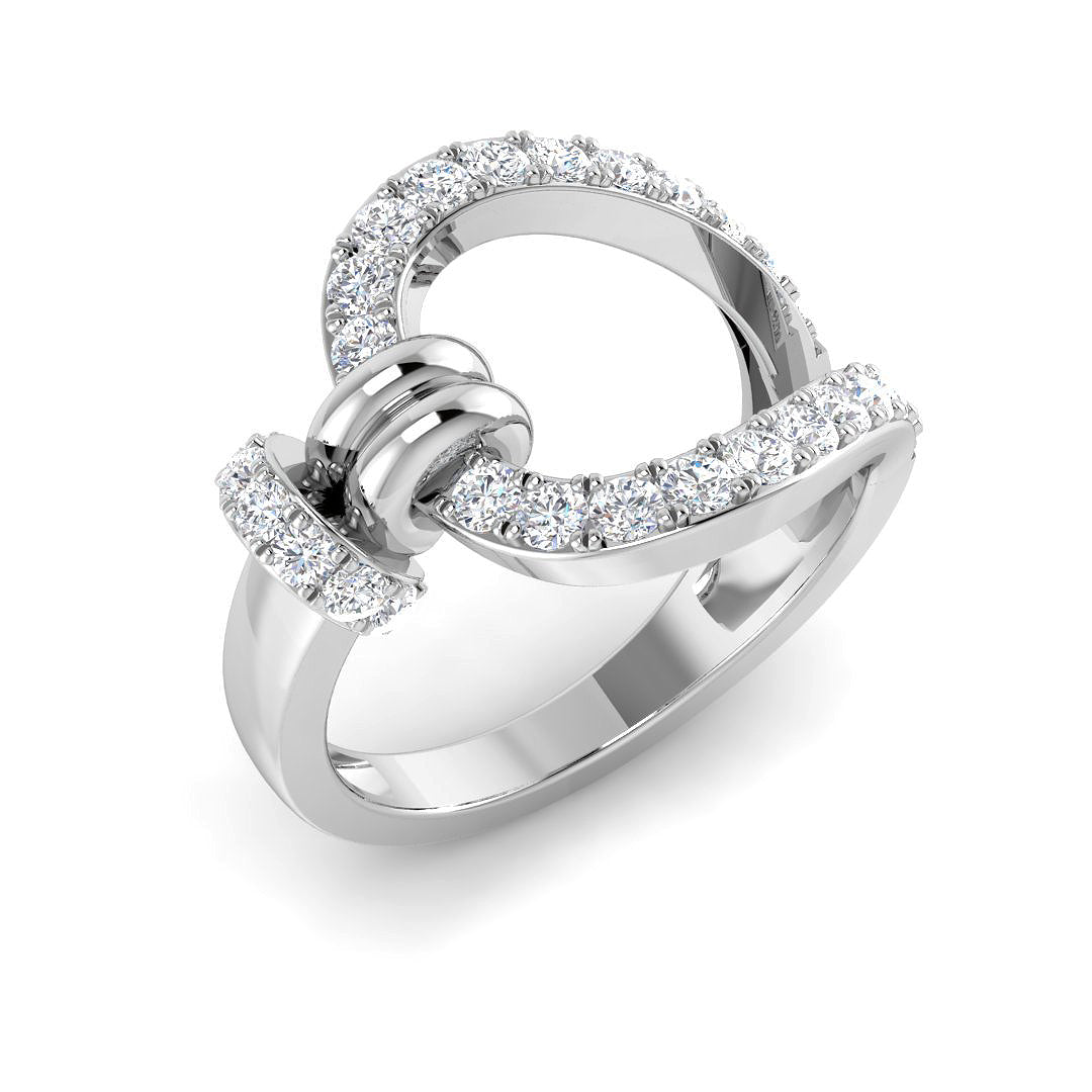Diamond Pabbibgtob Fancy Ring | 0.75ct | Hallmarked Gold & Platinum