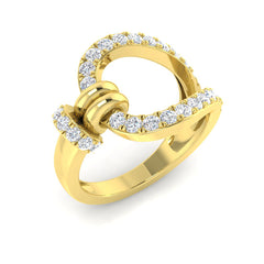 0.70Carat D-E/VS Lab Grown Diamond Fancy Wedding Ring 9k Yellow Gold Ready To Ship