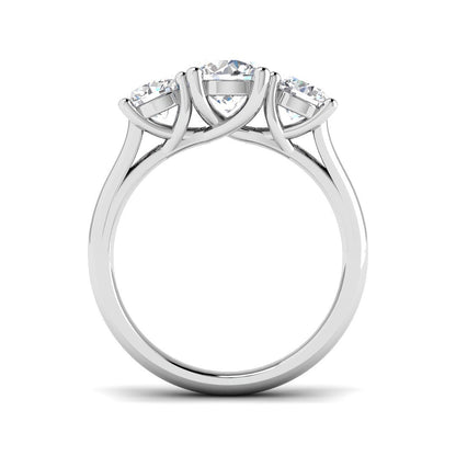 3-Stone Lab Grown Diamond Round Cut D/VVS Ring