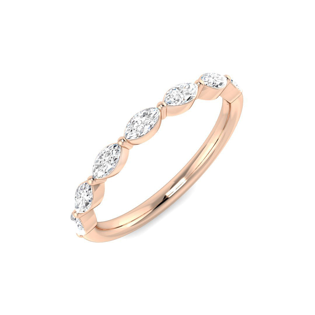 7 Stone Marquise Diamond Ring | Lab & Natural | 0.50–1.00Ct | Gold & Platinum