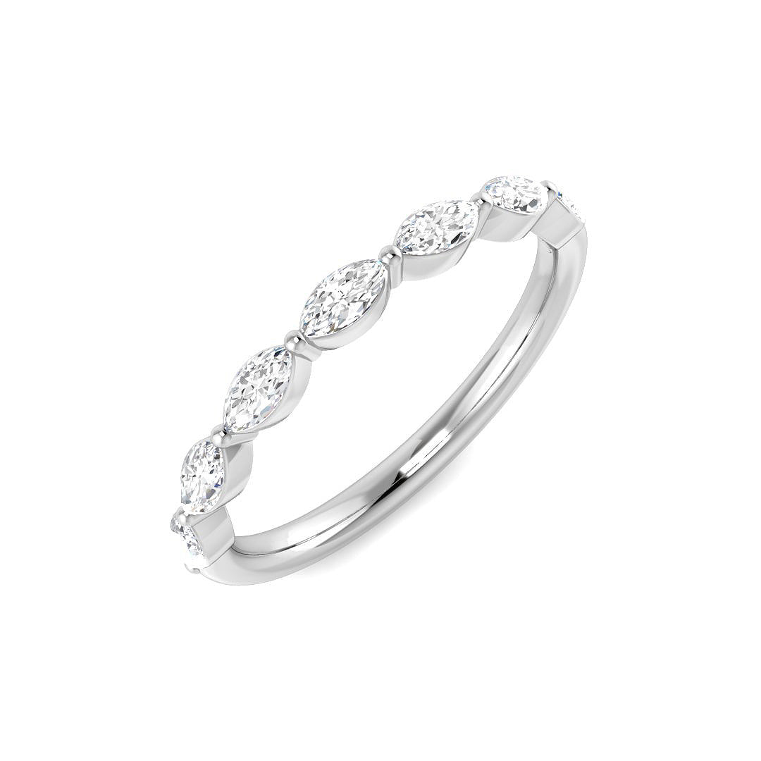 7 Stone Marquise Diamond Ring | Lab & Natural | 0.50–1.00Ct | Gold & Platinum