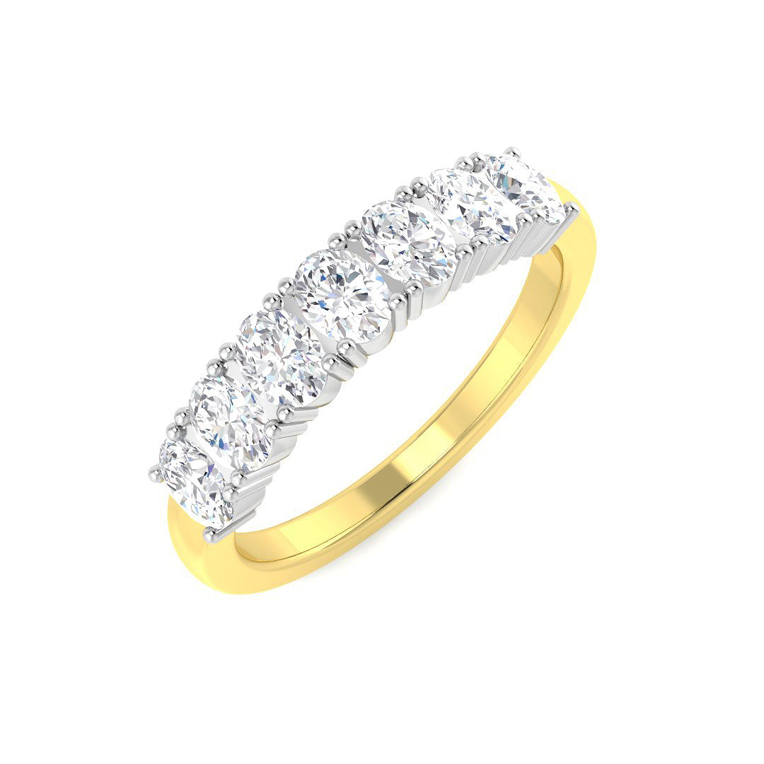 7 Stone Diamond Ring | Lab & Natural | 1.00–1.75Ct | Gold & Platinum