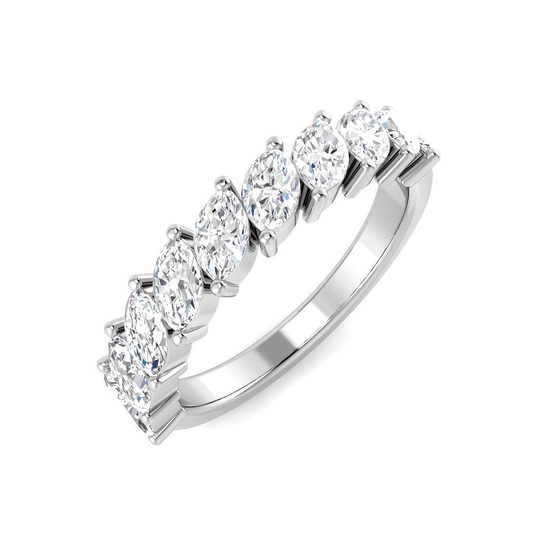 Diamond Regebt Half Eternity Ring | 1.5ct | Hallmarked Gold & Platinum