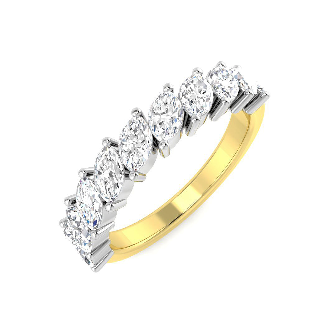 Diamond Regebt Half Eternity Ring | 1.5ct | Hallmarked Gold & Platinum