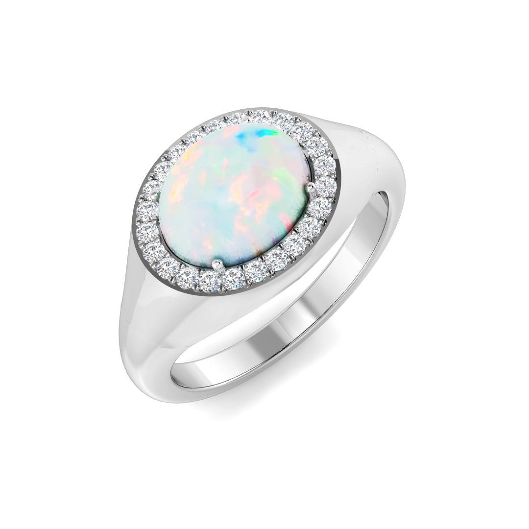 Diamond Majektic Opal Ring | 1.25ct - 2.25ct