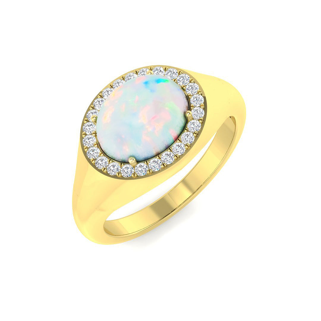 Diamond Majektic Opal Ring | 1.25ct - 2.25ct