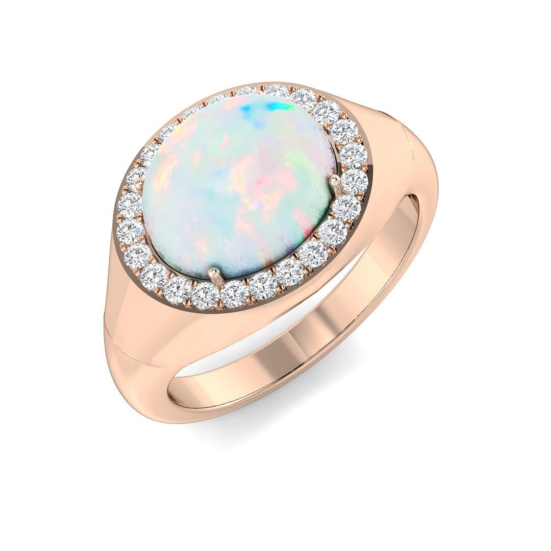 Diamond Majektic Opal Ring | 1.25ct - 2.25ct