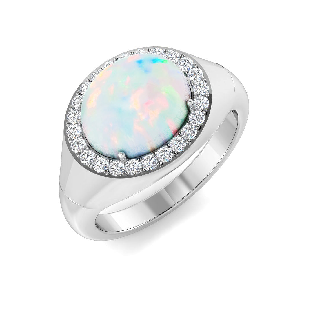 Diamond Majektic Opal Ring | 1.25ct - 2.25ct