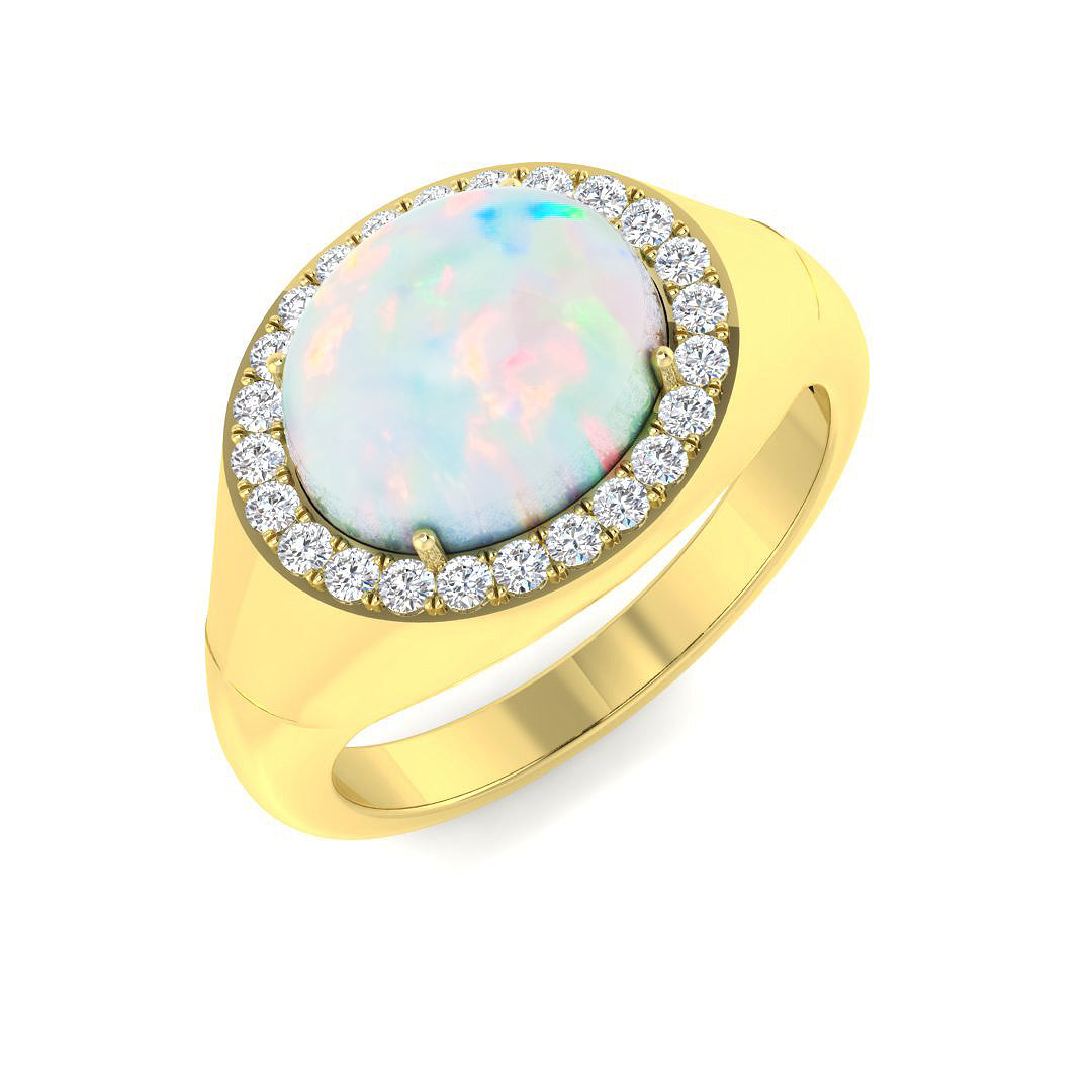 Diamond Majektic Opal Ring | 1.25ct - 2.25ct