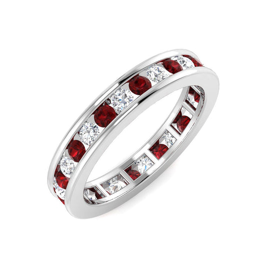 Garnet Eternity Band