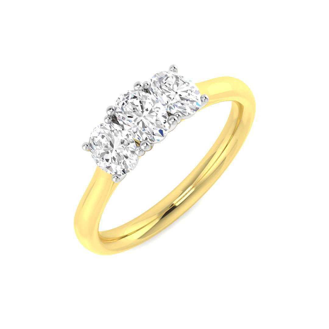 3-Stone Diamond Ring | 0.75 Carat | Natural & Lab-Grown Diamonds