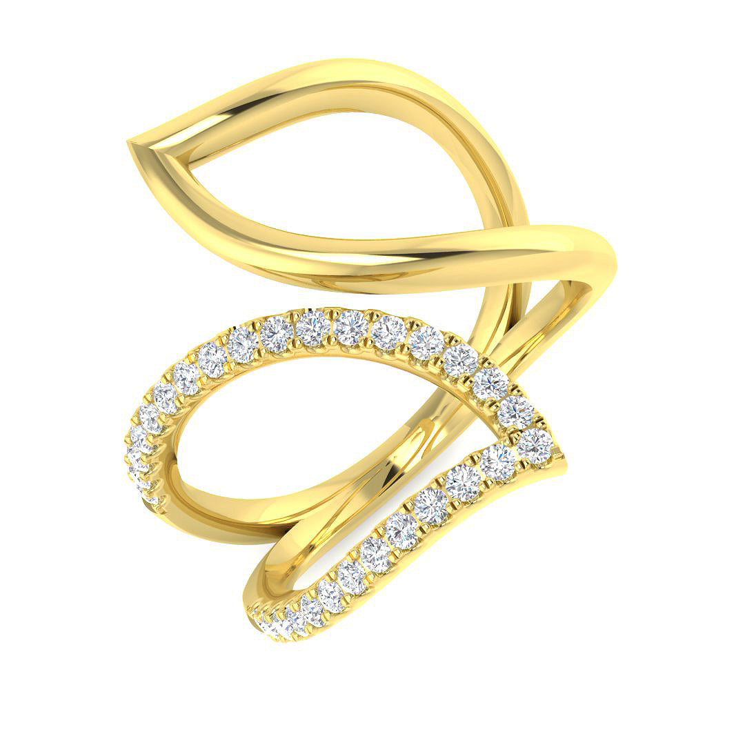 Lab-Grown & Natural Diamond Fancy Ring | 0.3ct | 9K/18K Gold & Platinum
