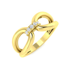 0.10Carat D-E/VS Lab Grown Diamond Fancy Wedding Ring 9k Yellow Gold Ready To Ship