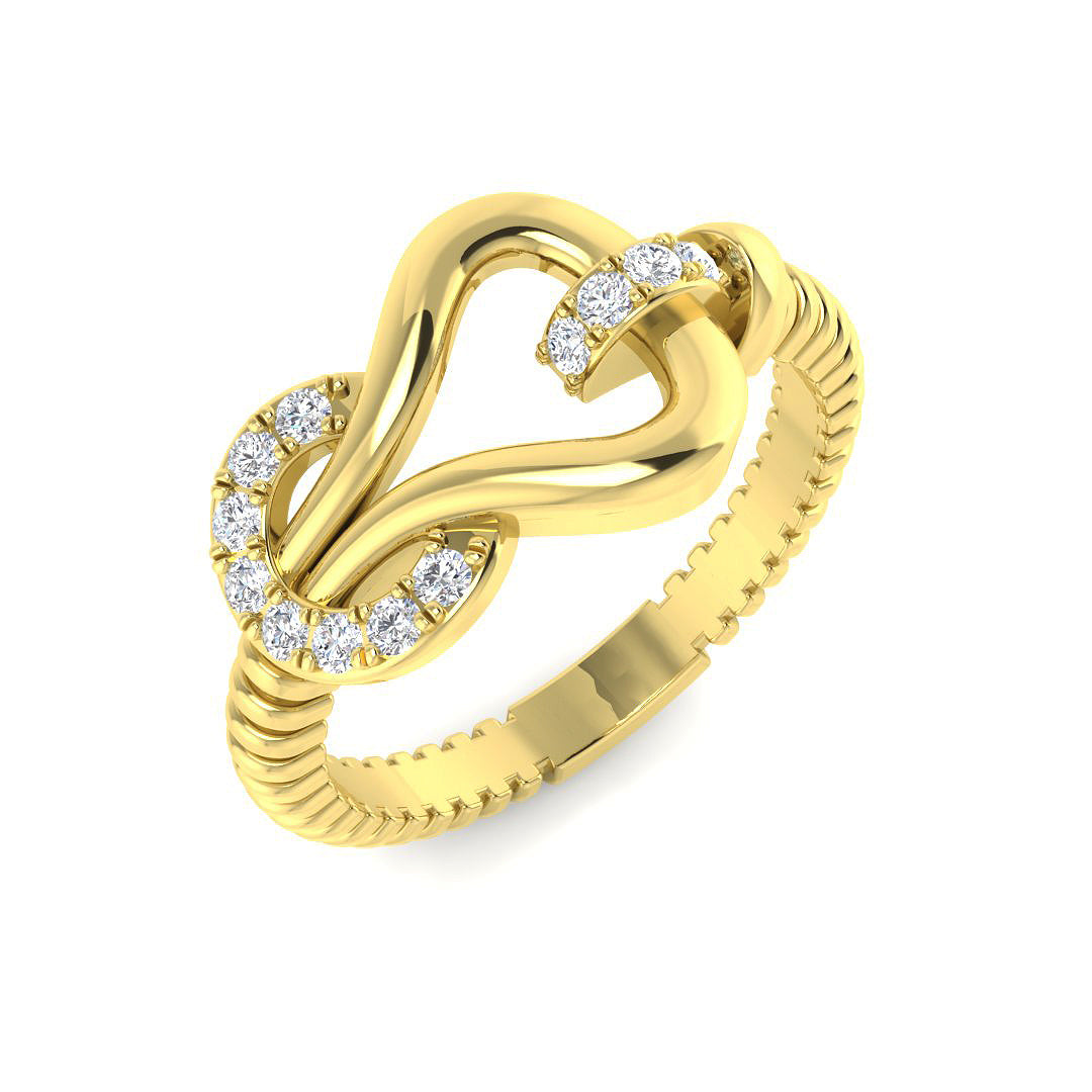 Diamond Fancy Ring | 0.15ct | Pavé Set | Lab or Natural | Hallmarked Gold & Platinum