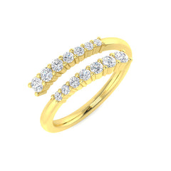 0.50Carat D-E/VS Lab Grown Diamond Fancy Wedding Ring 9k Yellow Gold Ready To Ship