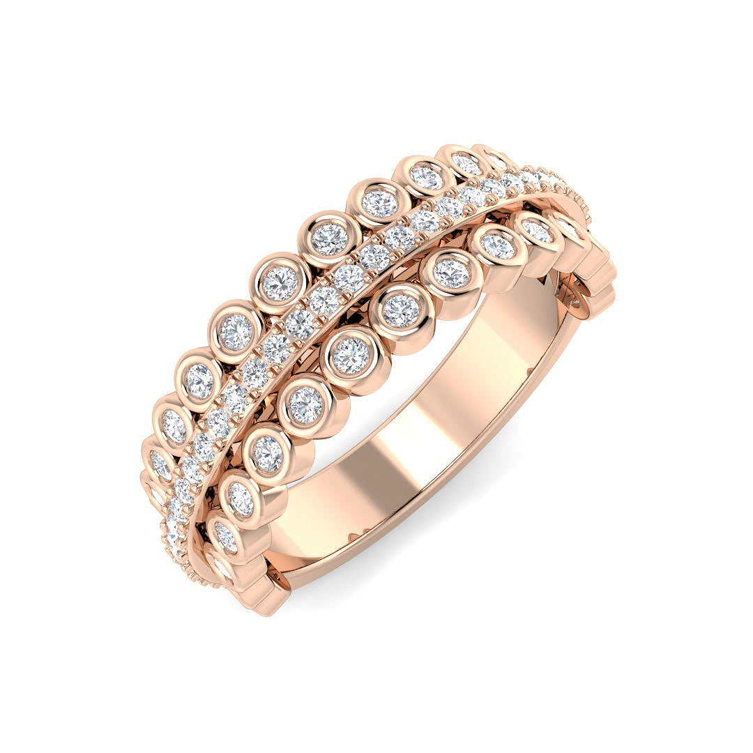 Lab & Natural Diamond Fancy Ring | 0.75ct | Hallmarked Gold & Platinum