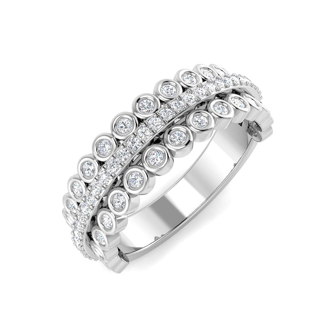 Lab & Natural Diamond Fancy Ring | 0.75ct | Hallmarked Gold & Platinum