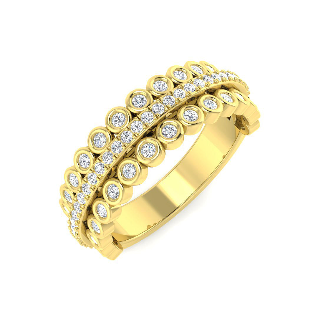 Lab & Natural Diamond Fancy Ring | 0.75ct | Hallmarked Gold & Platinum