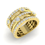 Diamond Chichekter Bubble Ring | 1.75ct | Hallmarked Gold & Platinum