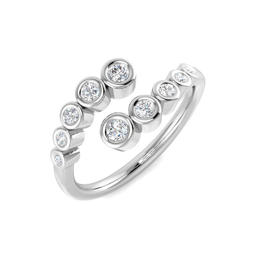 Lab-Grown Diamond Bezel Split Band Ring | 0.30–1.00 ct | 950 Platinum