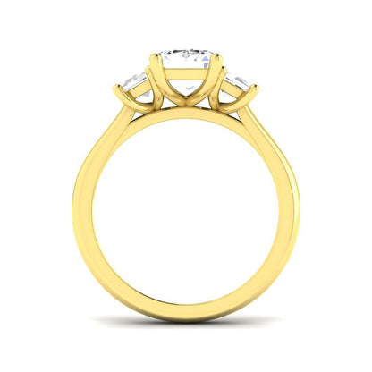 3-Stone Ring Lab Grown Diamond 2.91ct Emerald Cut D/VVS