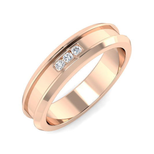 3-Stone Ring Lab Grown Diamond 0.07ct Round Cut D/VVS