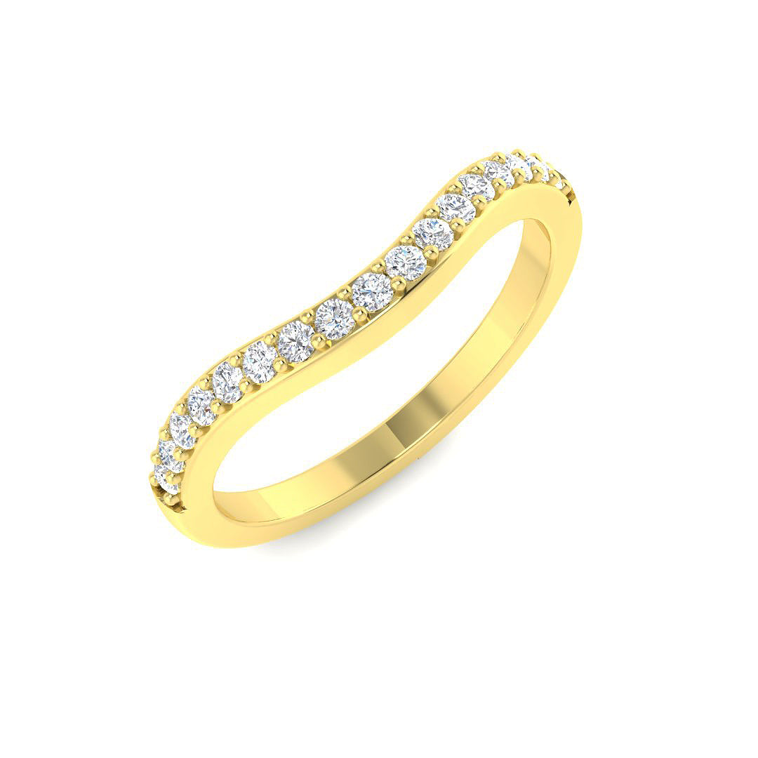 White Gold Band, Natural Diamond Ring, Lab Grown Diamond Ring