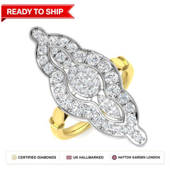 Lab grown diamond earring