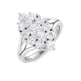 Round Cluster Diamond Ring 1.25ct | Round Diamond | UK Hallmarked